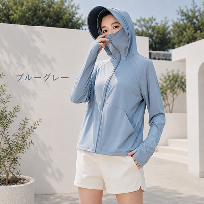 Mori Glow™ | UVカット接触冷感 超軽量フード付きパーカー